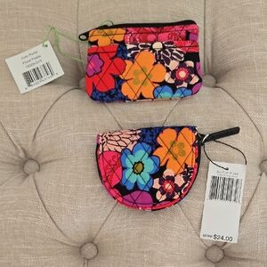 Vera Bradley Floral Fiesta Coin Purse Set